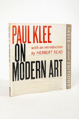 Paul Klee on Modern Art. כריכה רכה, באנגלית, 
55 עמודים, מ 1948