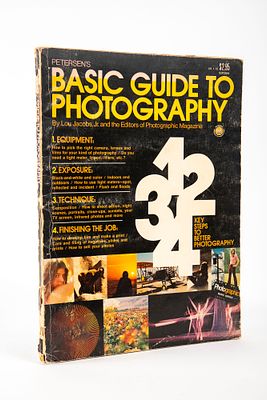 Petersen's Basic Guide to Photography. מדריך ליסודות הצילום 
כריכה רכה, שדרה פגומה, 
142 עמודים 