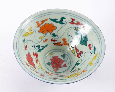 קערה סינית מסורתית, מצויירת ביד, . 15x7 ס"מ