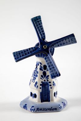 טחנת רוח דלפט הולנדית. גובה 14 ס"מ