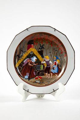 Winterling גרמניה - צלחת הנזל וגרטל. על פי איור של Barbara F&uuml;rstenh&ouml;fer 
קוטר 24 ס"מ