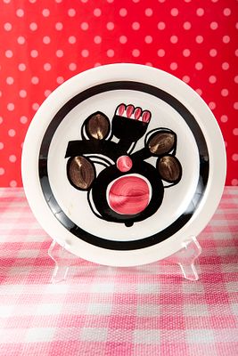 Figgjo נורבגיה - צלחת, דגם Elvira משנות ה-70,. קוטר 17 ס"מ