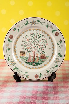 Villeroy & Boch לוכסמבורג - צלחת מדגם American Sampler מ 1981,. קוטר 24 ס"מ