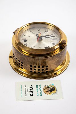 כרונומטר ספינה גרמני. קוטר 13 ס"מ, גובה 6 ס"נ