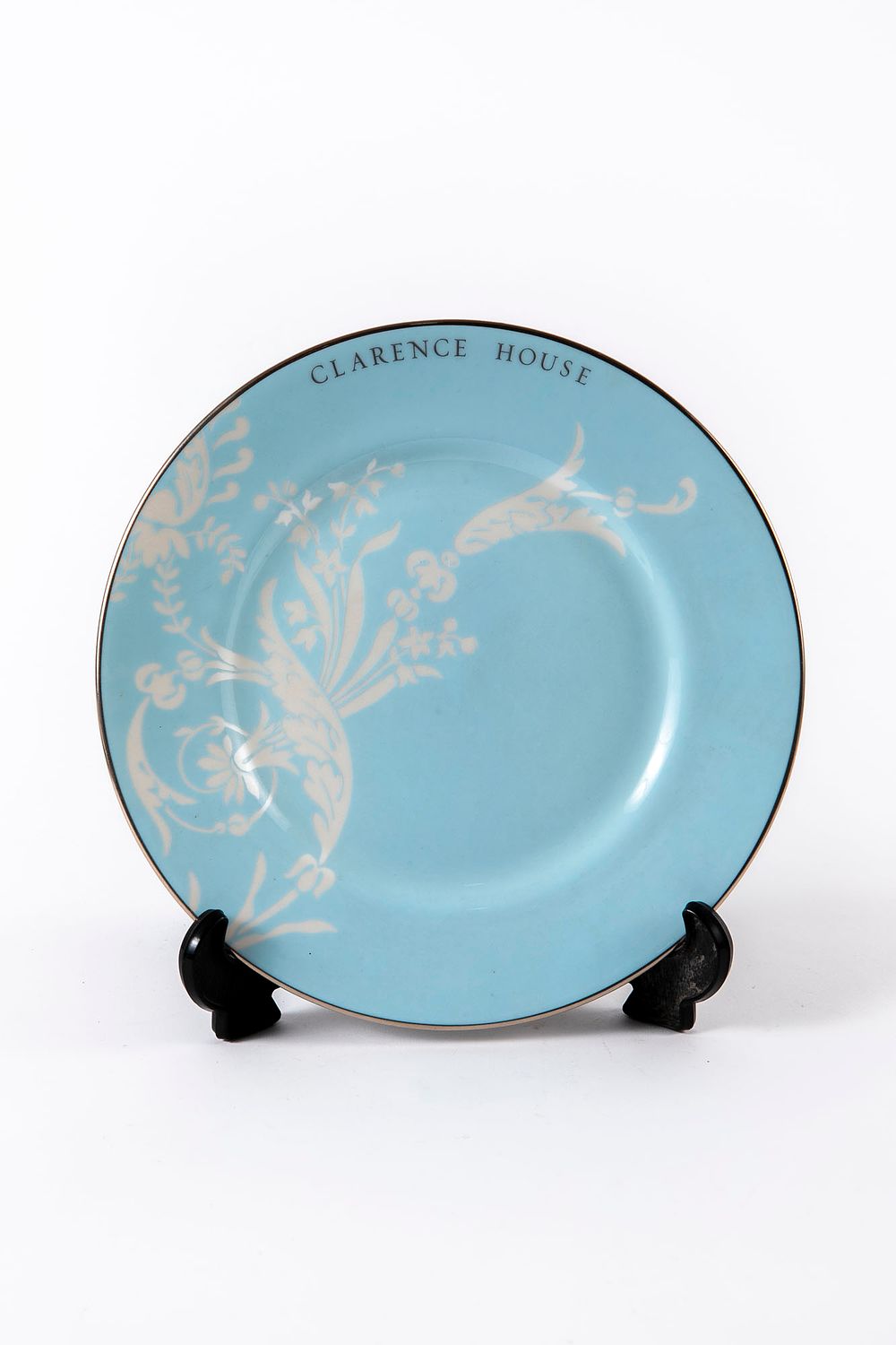 Clarence House אנגליה - צלחת תכלת בון צ'יינה Bone China. קוטר 21 ס"מ