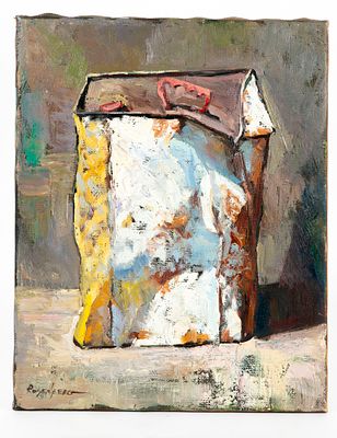 רוברט רוזנברג (נ. 1962) - פח ישן. שמן על קנבס מתוח,