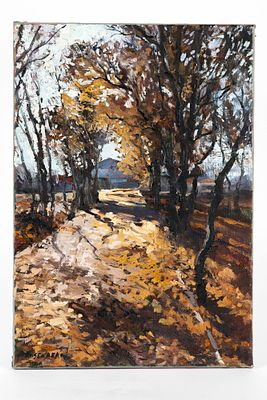 רוברט רוזנברג (נ. 1962) - נוף סתוי. שמן על קנבס מתוח