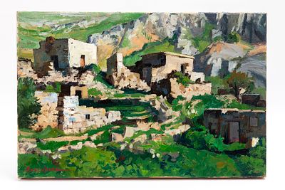 רוברט רוזנברג (נ. 1962) - כפר עכברה. שמן על קנבס מתוח