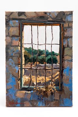 רוברט רוזנברג (נ. 1962) - חלון בעכברה. שמן על קנבס מתוח