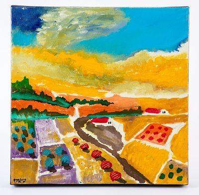 עודד פיינגרש (נ. 1938) - עמק יזרעאל. שמן על בד