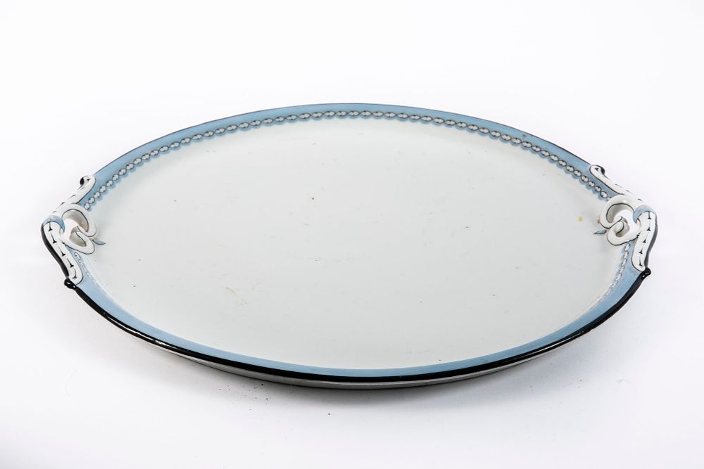 צלחת פאיינס עגולה לעוגה, . קוטר 32 ס"מ