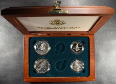 1995 CIVIL WAR BATTLEFIELD COMMEM SET. NO GOLD COINS ESTIMATE $180 - $230.
