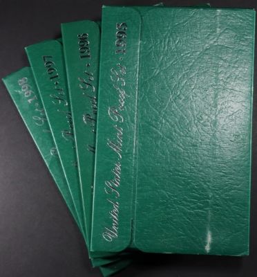1995-1998 US PROOF SETS. CHECK OUT OUR UPCOMING AUCTIONS ESTIMATE $80 - $120.