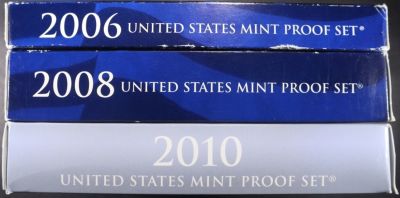 2006, 2008, 2010 US PROOF SETS. CHECK OUT OUR UPCOMING AUCTIONS ESTIMATE $110 - $160.