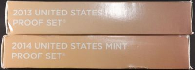 2013 & 2014 US PROOF SETS. WEEKLY COIN & CURRENCY AUCTIONS ESTIMATE $100 - $150.