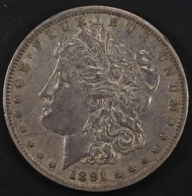 1891-O MORGAN DOLLAR XF. BID WITH SILVER CITY AUCTIONS ESTIMATE $130 - $150.