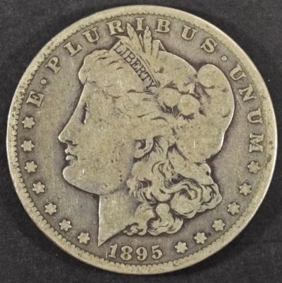 1895-S MORGAN DOLLAR VG. BID WITH SILVER CITY AUCTIONS ESTIMATE $400 - $500.