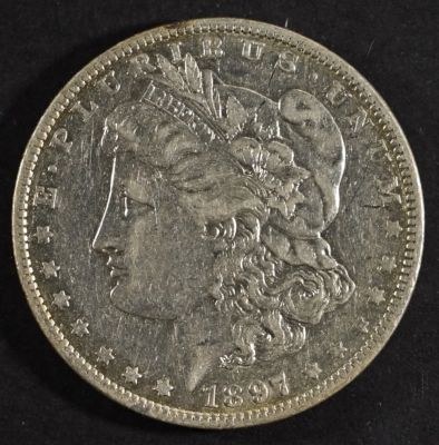 1897-O MORGAN DOLLAR XF. TOP RATED AUCTION HOUSE ESTIMATE $80 - $100.