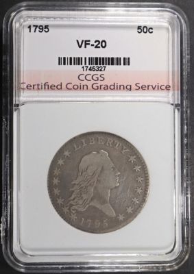 1795 FLOWING HAIR HALF DOLLAR CCGS VF. BID WITH SILVER CITY AUCTIONS ESTIMATE $2700 - $3000.