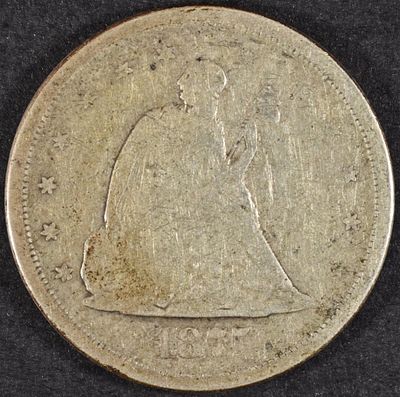 1875-S TWENTY CENT PIECE GOOD. TOP RATED AUCTION HOUSE ESTIMATE $120 - $140.