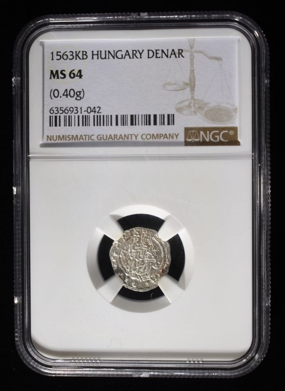 1563KB HUNGARY DENAR NGC MS64. MADONNA & CHILD FERDINAND I ESTIMATE $250 - $300.