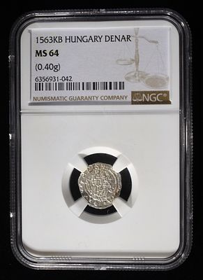 1563KB HUNGARY DENAR NGC MS64. MADONNA & CHILD FERDINAND I ESTIMATE $250 - $300.