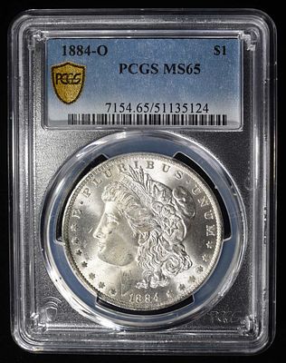 1884-O MORGAN DOLLAR PCGS MS 65. CHECK OUT OUR UPCOMING AUCTIONS ESTIMATE $200 - $250.