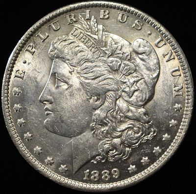 1889-O MORGAN DOLLAR BU. WEEKLY COIN & CURRENCY AUCTIONS ESTIMATE $450 - $500.