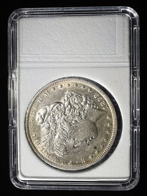 1893 MORGAN DOLLAR AU/BU. LEADERS IN ON-LINE AUCTIONS ESTIMATE $900 - $1100.