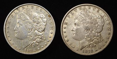 (2) 1878 7TF REV 78 MORGAN DOLLARS XF. CHECK OUT OUR UPCOMING AUCTIONS ESTIMATE $100 - $130.