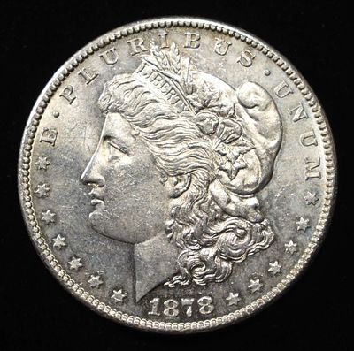 1878-S MORGAN DOLLAR BU. WEEKLY COIN & CURRENCY AUCTIONS ESTIMATE $80 - $100.