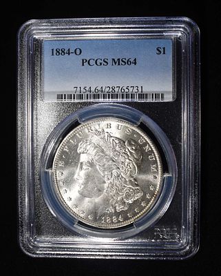 1884-O MORGAN DOLLAR PCGS MS64. BID WITH SILVER CITY AUCTIONS ESTIMATE $100 - $150.