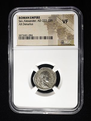 AD 222-235 SEV ALEXANDER AR DENARIUS NGC VF. WEEKLY COIN & CURRENCY AUCTIONS ESTIMATE $250 - $300.