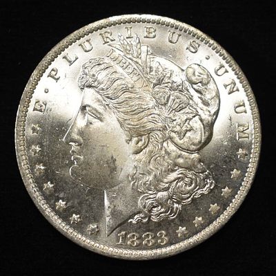 1883-O MORGAN DOLLAR CH BU. TOP RATED AUCTION HOUSE ESTIMATE $100 - $130.