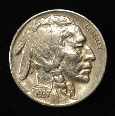 1937-D 3 LEG BUFFALO NICKEL XF. BID WITH SILVER CITY AUCTIONS ESTIMATE $900 - $1000.