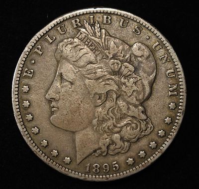 1895-S MORGAN DOLLAR VF/XF. WEEKLY COIN & CURRENCY AUCTIONS ESTIMATE $1300 - $1500.