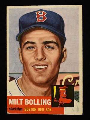 1953 TOPPS MILT BOLLING #280. LEADERS IN ON-LINE AUCTIONS ESTIMATE $150 - $200.