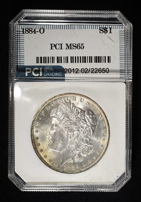 1884-O MORGAN DOLLAR PCI SUPERB GEM BU. BID WITH SILVER CITY AUCTIONS ESTIMATE $110 - $160.