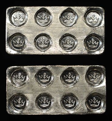 (2) 1 OZ .999 SILVER LEGO LIKE BARS. WEEKLY COIN & CURRENCY AUCTIONS ESTIMATE $150 - $200.