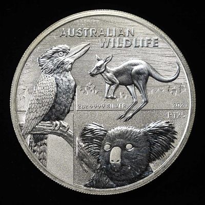 2 OZ .9999 SILVER $2 AUSTRALIAN WILDLIFE ROUND. BID WITH SILVER CITY AUCTIONS ESTIMATE $100 - $120.