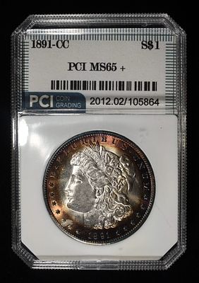 1891-CC MORGAN DOLLAR PCI GEM BU. WEEKLY COIN & CURRENCY AUCTIONS ESTIMATE $1600 - $2100.
