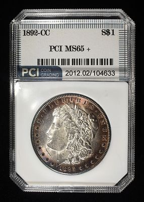 1892-CC MORGAN DOLLAR PCI GEM BU. CHECK OUT OUR UPCOMING AUCTIONS ESTIMATE $4200 - $4800.