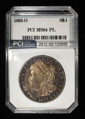 1893-O MORGAN DOLLAR PCI CH/GEM BU PL. LEADERS IN ON-LINE AUCTIONS ESTIMATE $9500 - $10500.