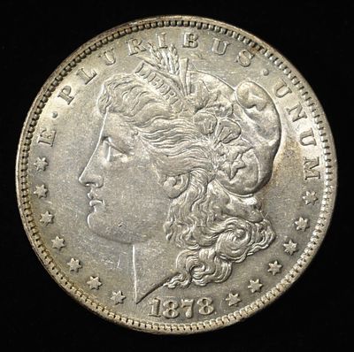 1878 7TF REV. 79 MORGAN DOLLAR AU. LEADERS IN ON-LINE AUCTIONS ESTIMATE $100 - $130.