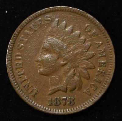 1878 INDIAN CENT VF. BID WITH SILVER CITY AUCTIONS ESTIMATE $150 - $200.