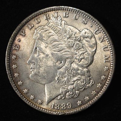 1889 MORGAN DOLLAR. TOP RATED AUCTION HOUSE ESTIMATE $90 - $130.