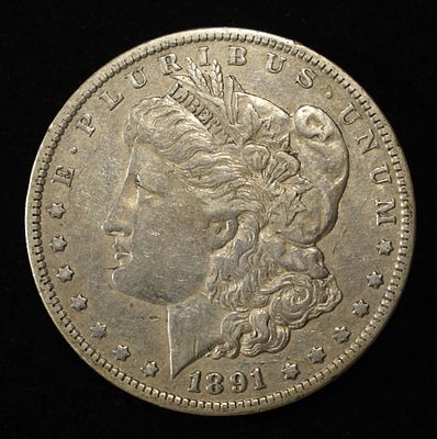 1891-O MORGAN DOLLAR XF. BID WITH SILVER CITY AUCTIONS ESTIMATE $100 - $130.