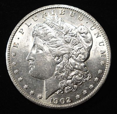 1902-S MORGAN DOLLAR AU/BU. TOP RATED AUCTION HOUSE ESTIMATE $450 - $550.