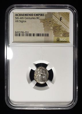 ACHAEMENID EMPIRE, AR SIGLOS NGC F. GREEK COINAGE, 5TH CENTURY BC ESTIMATE $280 - $320.