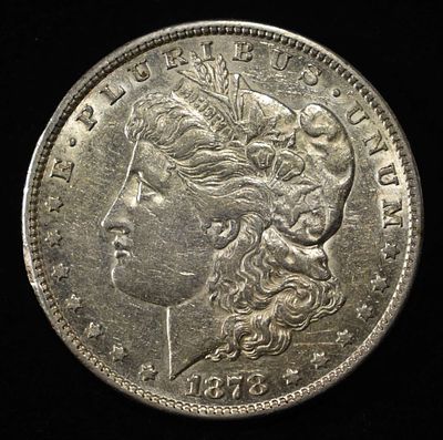 1878-S MORGAN DOLLAR F. CHECK OUT OUR UPCOMING AUCTIONS ESTIMATE $100 - $150.